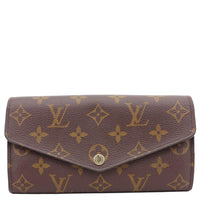 Louis Vuitton Sarah Brown & Fuchsia Monogram Canvas Wallet - Front