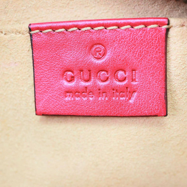 GUCCI GG Marmont Small Calfskin Matelasse Leather Crossbody Bag Red 447632