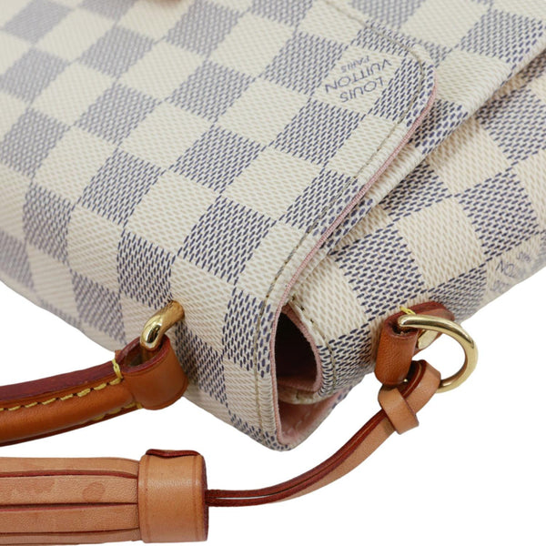 LOUIS VUITTON Croisette Damier Azur Satchel Crossbody Bag Rose Ballerine