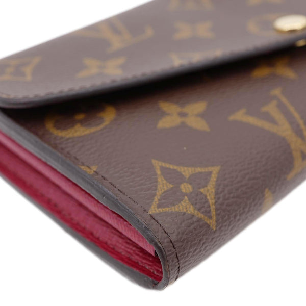 LOUIS VUITTON Sarah Monogram Canvas Wallet Fuchsia