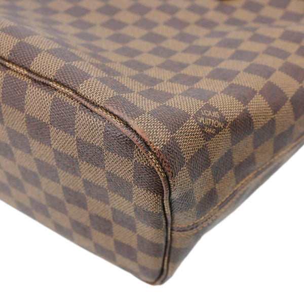 LOUIS VUITTON Neverfull MM Damier Ebene Tote Bag Rose Ballerine