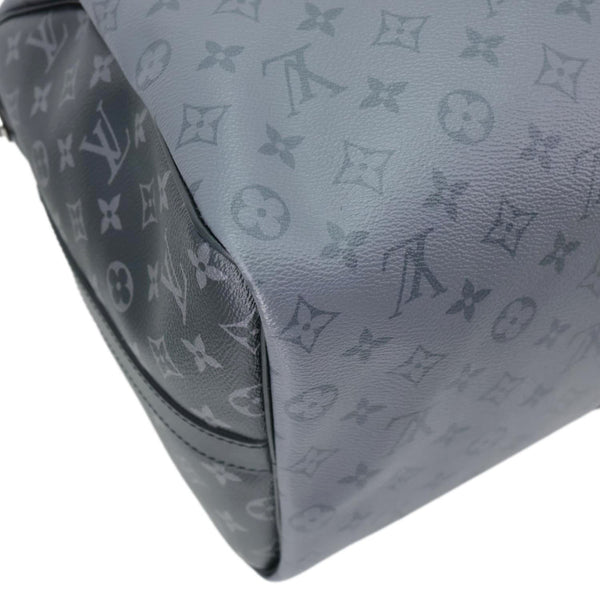 LOUIS VUITTON Keepall 50 Bandouliere Monogram Eclipse Travel Bag Black