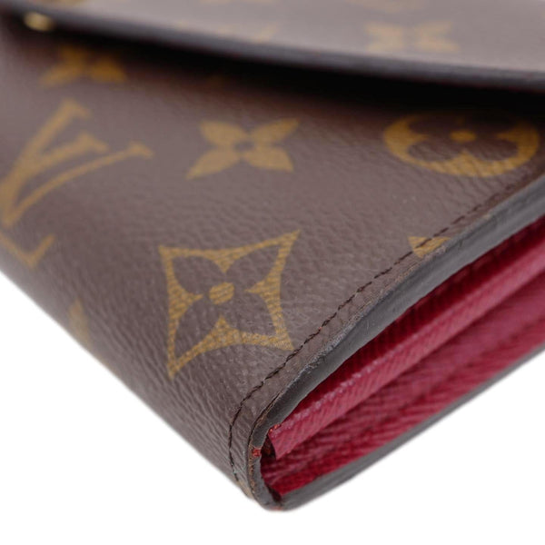 LOUIS VUITTON Sarah Monogram Canvas Wallet Fuchsia