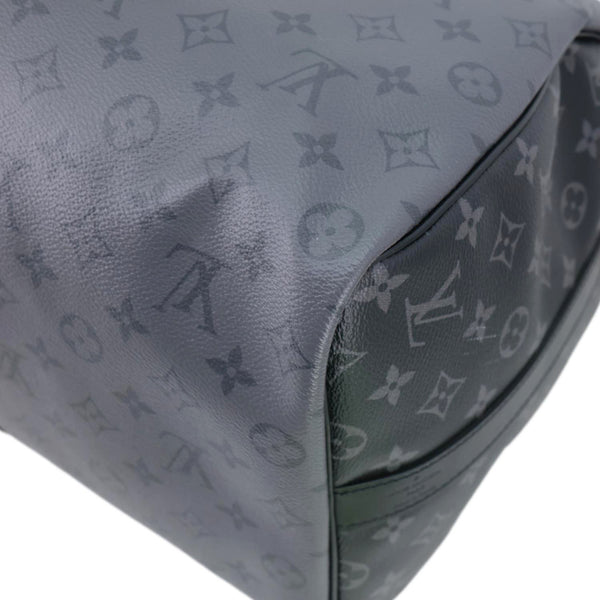 LOUIS VUITTON Keepall 50 Bandouliere Monogram Eclipse Travel Bag Black