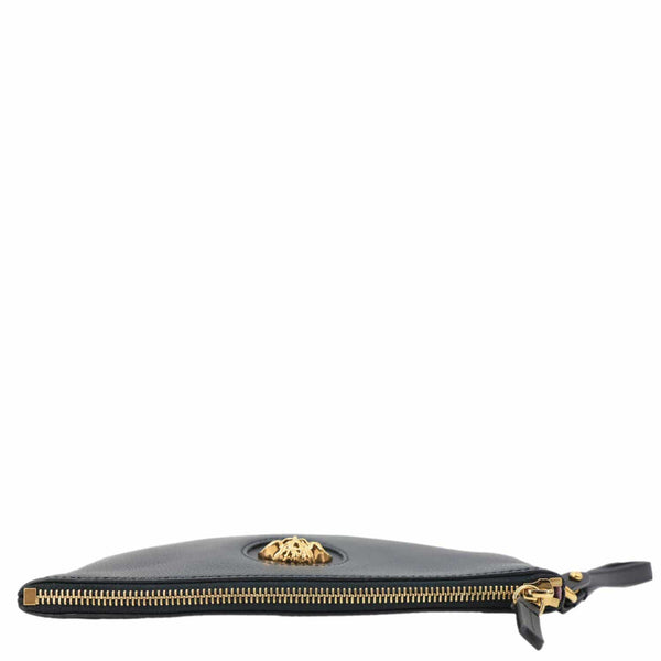 VERSACE La Medusa Grained Calfskin Pouch Black