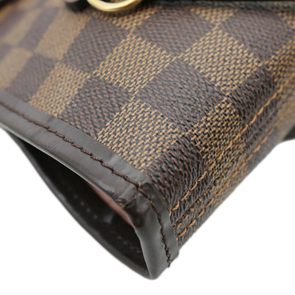 LOUIS VUITTON Neverfull MM Damier Ebene Tote Bag Rose Ballerine