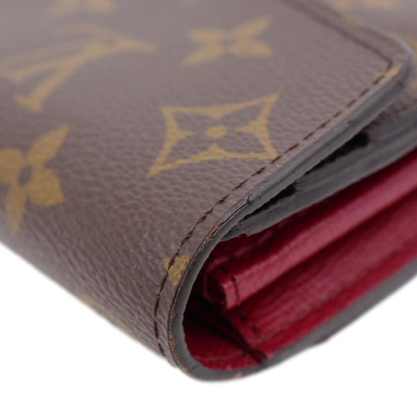 LOUIS VUITTON Sarah Monogram Canvas Wallet Fuchsia