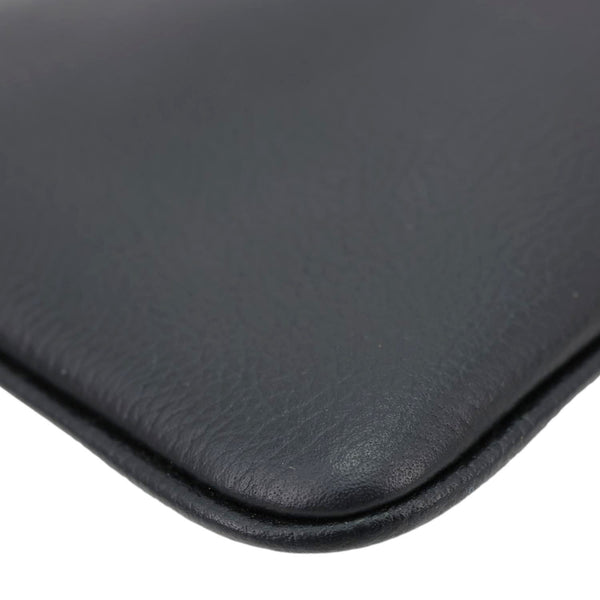 VERSACE La Medusa Grained Calfskin Pouch Black