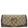 GUCCI Blondie Continental Dollar GG Supreme Canvas Chain Wallet Beige 725215