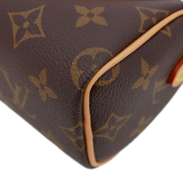 LOUIS VUITTON Nano Speedy Bandouliere Monogram Canvas Crossbody Bag Brown