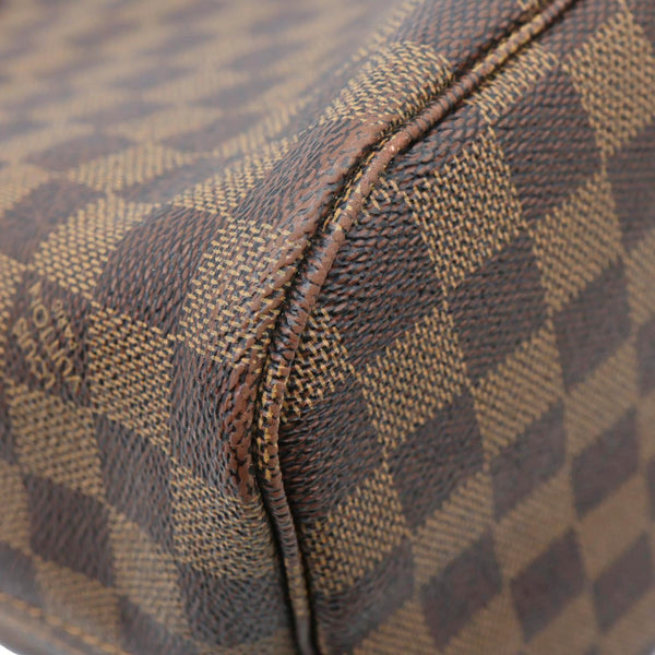 LOUIS VUITTON Neverfull MM Damier Ebene Tote Bag Rose Ballerine