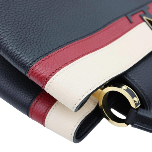 LOUIS VUITTON Capucines MM Taurillon Leather Satchel Bag Black