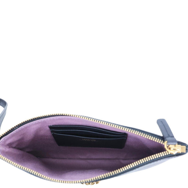 VERSACE La Medusa Grained Calfskin Pouch Black