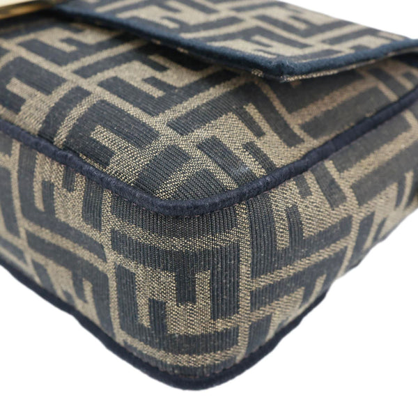 FENDI 1974 Medium Zucca FF Canvas Baguette Shoulder Bag Tobacco