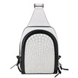 CHRISTIAN LOUBOUTIN Loubifunk Leather Crossbody Bag White