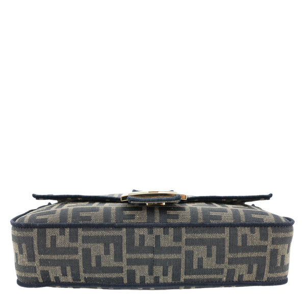 FENDI 1974 Medium Zucca FF Canvas Baguette Shoulder Bag Tobacco