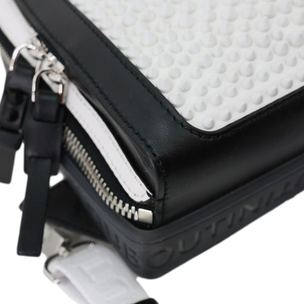 CHRISTIAN LOUBOUTIN Loubifunk Leather Crossbody Bag White