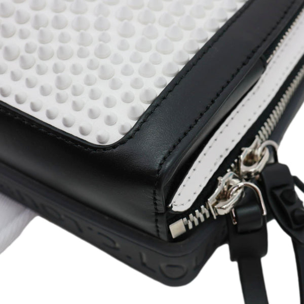 CHRISTIAN LOUBOUTIN Loubifunk Leather Crossbody Bag White