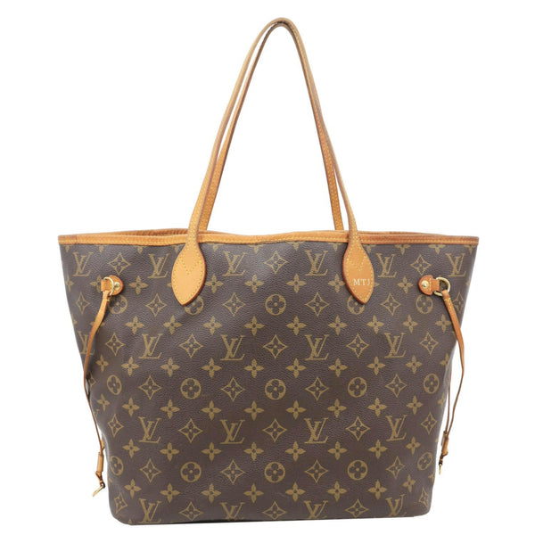 LOUIS VUITTON Neverfull MM Monogram Canvas Shoulder Bag Brown