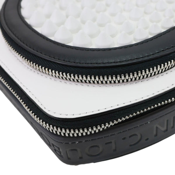 CHRISTIAN LOUBOUTIN Loubifunk Leather Crossbody Bag White