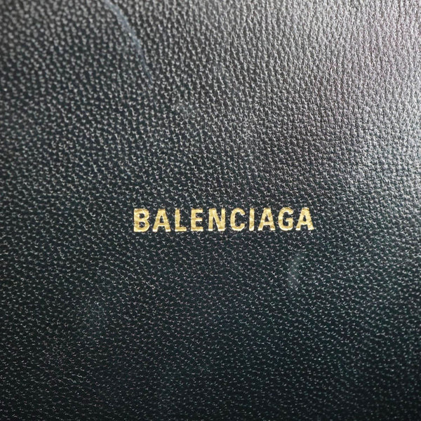 Balenciaga Hourglass Small Top Handle Leather Crossbody Bag Black
