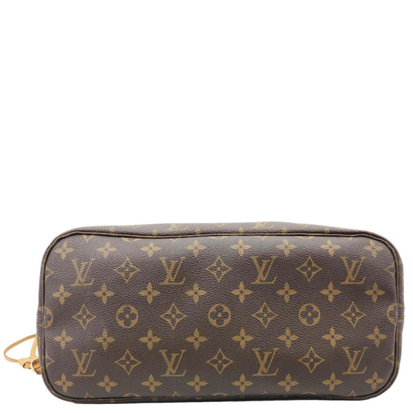 LOUIS VUITTON Neverfull MM Monogram Canvas Shoulder Bag Brown