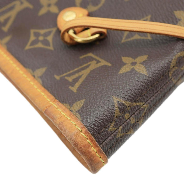 LOUIS VUITTON Neverfull MM Monogram Canvas Shoulder Bag Brown
