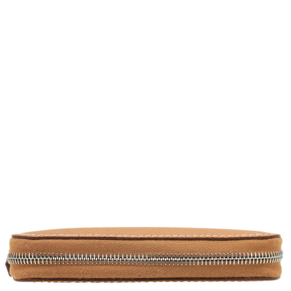 HERMES Silk'in Epsom Leather Coin Purse Brown