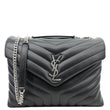 YVES SAINT LAURENT Loulou Medium Quilted Leather Crossbody Bag Black