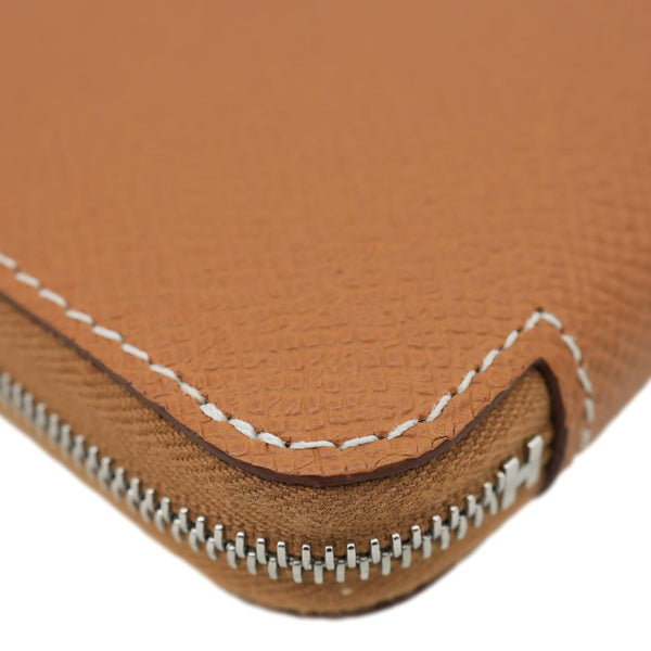 HERMES Silk'in Epsom Leather Coin Purse Brown