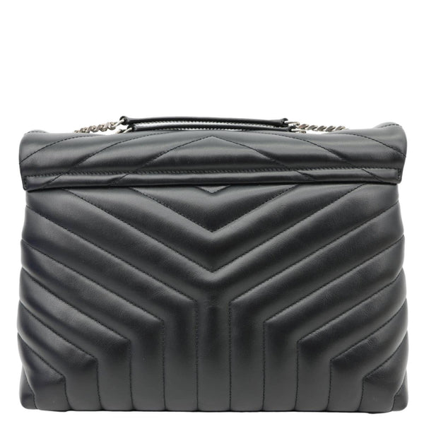 YVES SAINT LAURENT Loulou Medium Quilted Leather Crossbody Bag Black