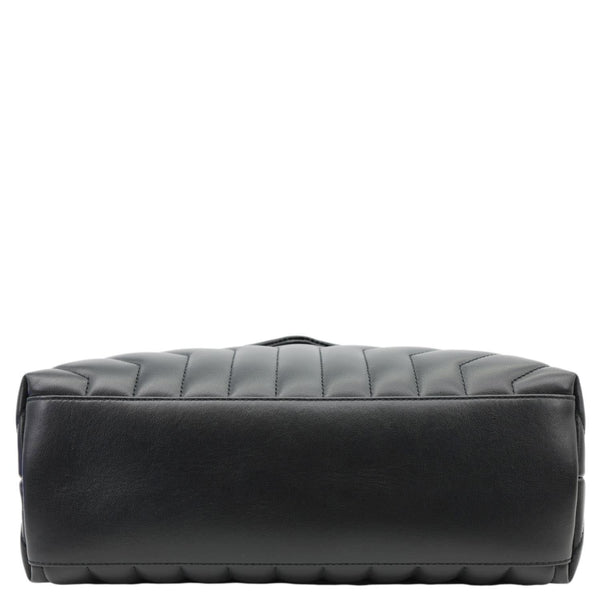 YVES SAINT LAURENT Loulou Medium Quilted Leather Crossbody Bag Black