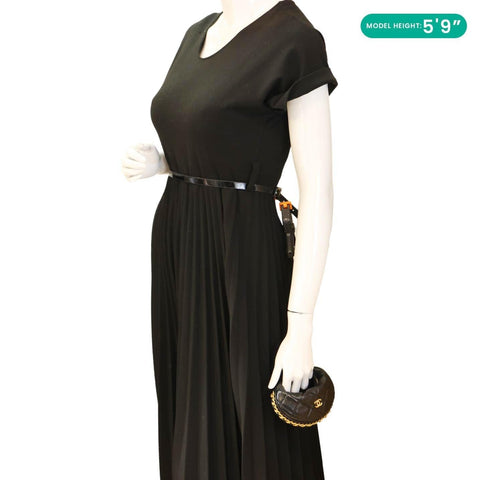 CHANEL Chain Around Mini Quilted Lambskin Leather Pouch Black