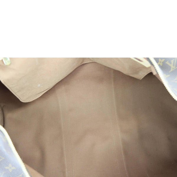 LOUIS VUITTON Keepall 50 Bandouliere Monogram Canvas Travel Bag Brown