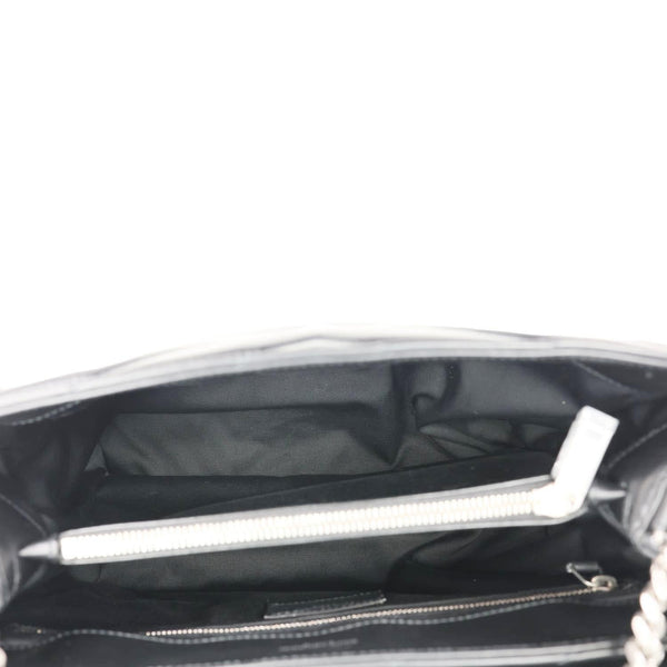 YVES SAINT LAURENT Loulou Medium Quilted Leather Crossbody Bag Black