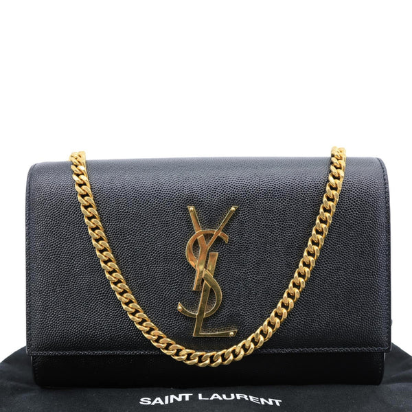 YVES SAINT LAURENT Kate Small Calfskin Leather Crossbody Bag Black