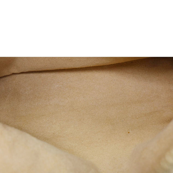 LOUIS VUITTON Petite Malle Souple Monogram Empreinte Leather Shoulder Bag Cream