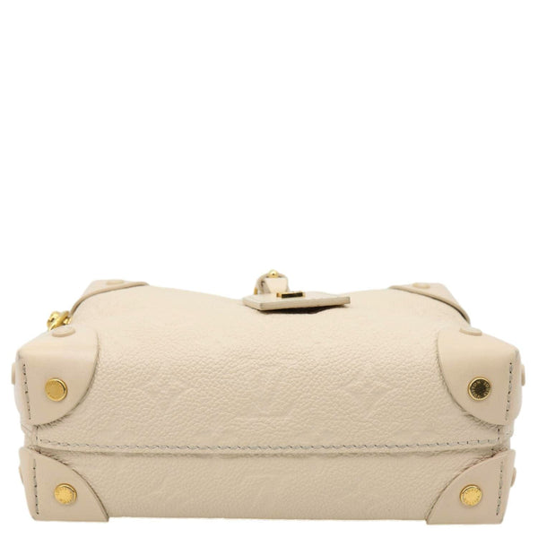 LOUIS VUITTON Petite Malle Souple Monogram Empreinte Leather Shoulder Bag Cream