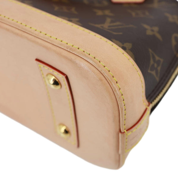 LOUIS VUITTON Alma BB Monogram Canvas Crossbody Bag Brown