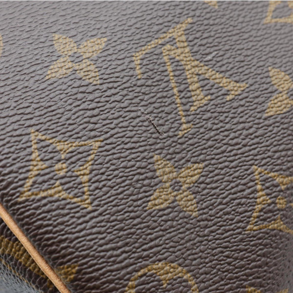 LOUIS VUITTON Keepall 50 Bandouliere Monogram Canvas Travel Bag Brown
