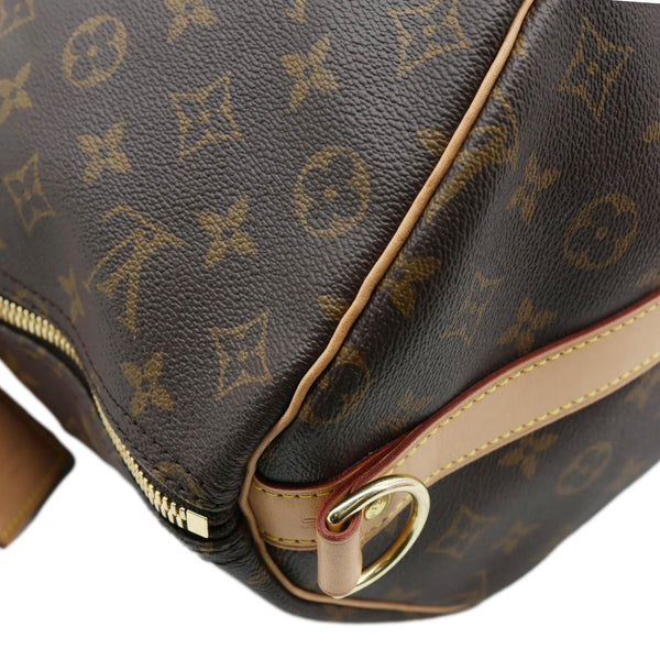 LOUIS VUITTON Keepall 50 Bandouliere Monogram Canvas Travel Bag Brown