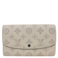 LOUIS VUITTON Portefeuille Iris Monogram Mahina Leather Wallet Beige