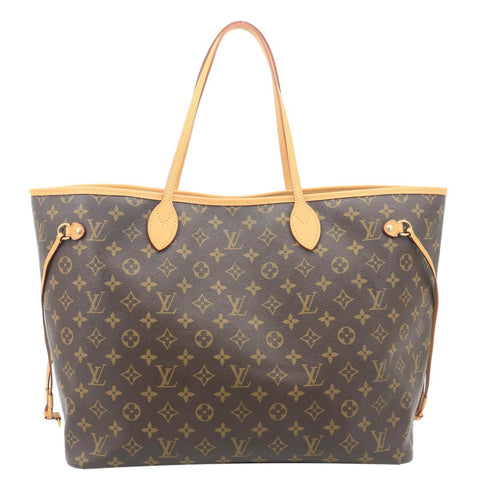 LOUIS VUITTON Neverfull GM Monogram Canvas Tote Bag Brown