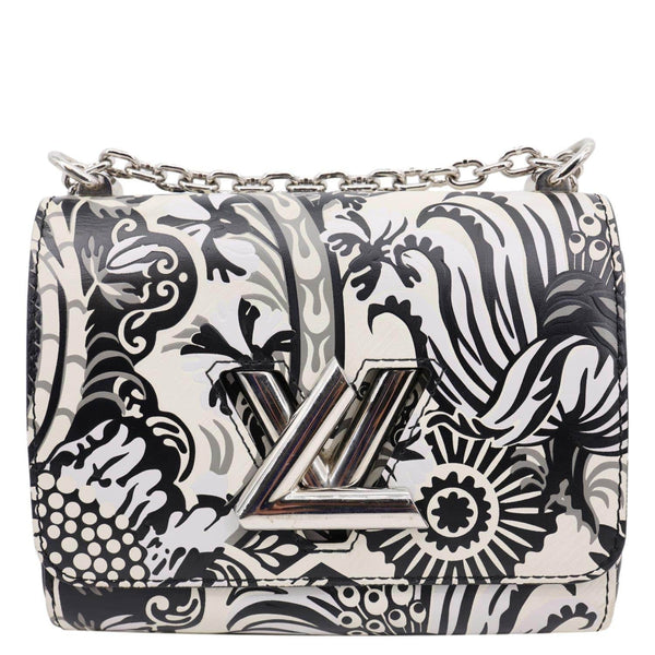 LOUIS VUITTON Twist PM Floral Epi Leather Crossbody Bag White