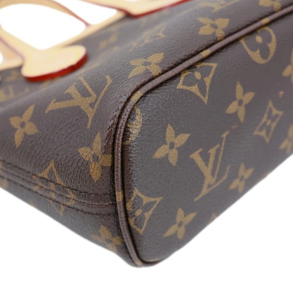 LOUIS VUITTON Neverfull BB Monogram Canvas Tote Shoulder Bag Brown