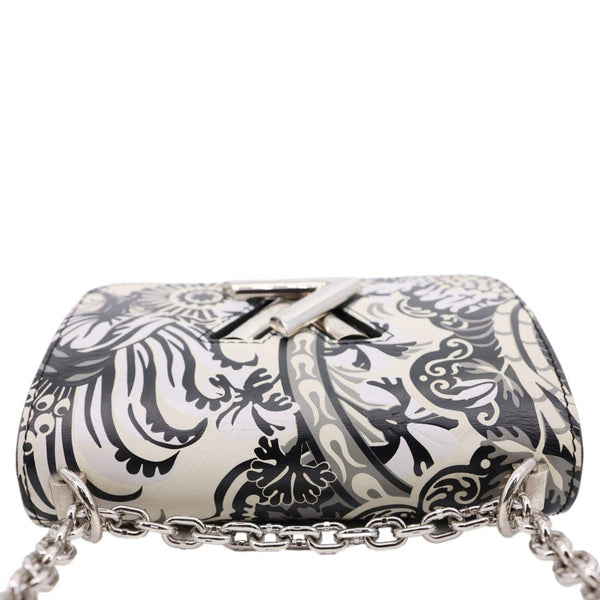 LOUIS VUITTON Twist PM Floral Epi Leather Crossbody Bag White