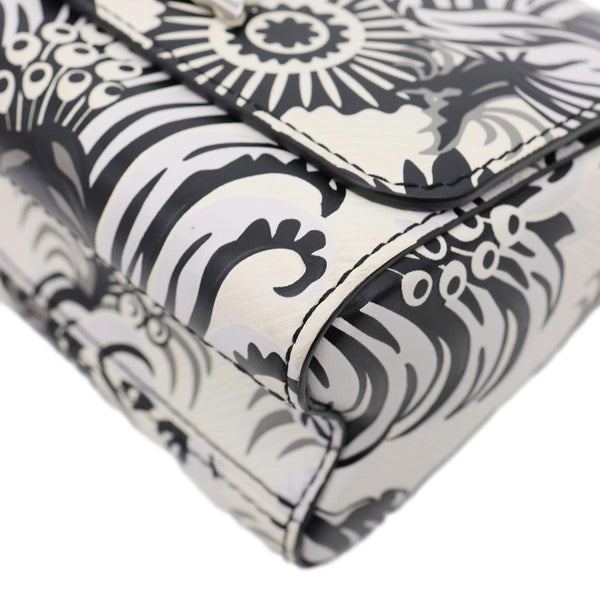 LOUIS VUITTON Twist PM Floral Epi Leather Crossbody Bag White