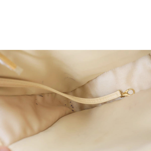 CHANEL Grand Shopping Quilted Caviar Leather GST Tote Bag Beige