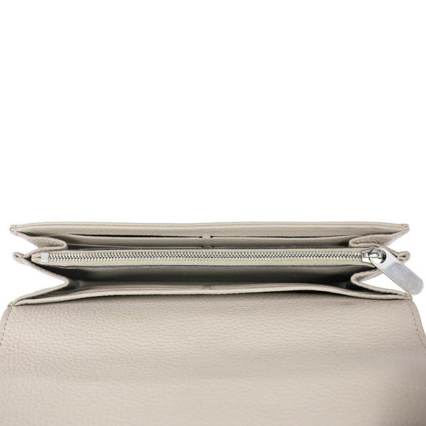 LOUIS VUITTON Portefeuille Iris Monogram Mahina Leather Wallet Beige