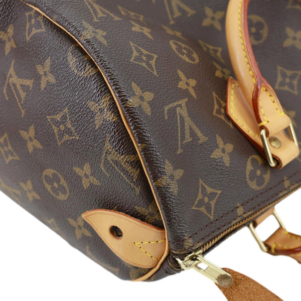 LOUIS VUITTON Speedy 30 Monogram Canvas Satchel Bag Brown
